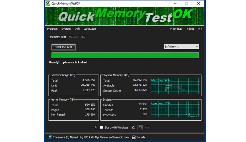 QuickMemoryTestOK 4.70 Crack